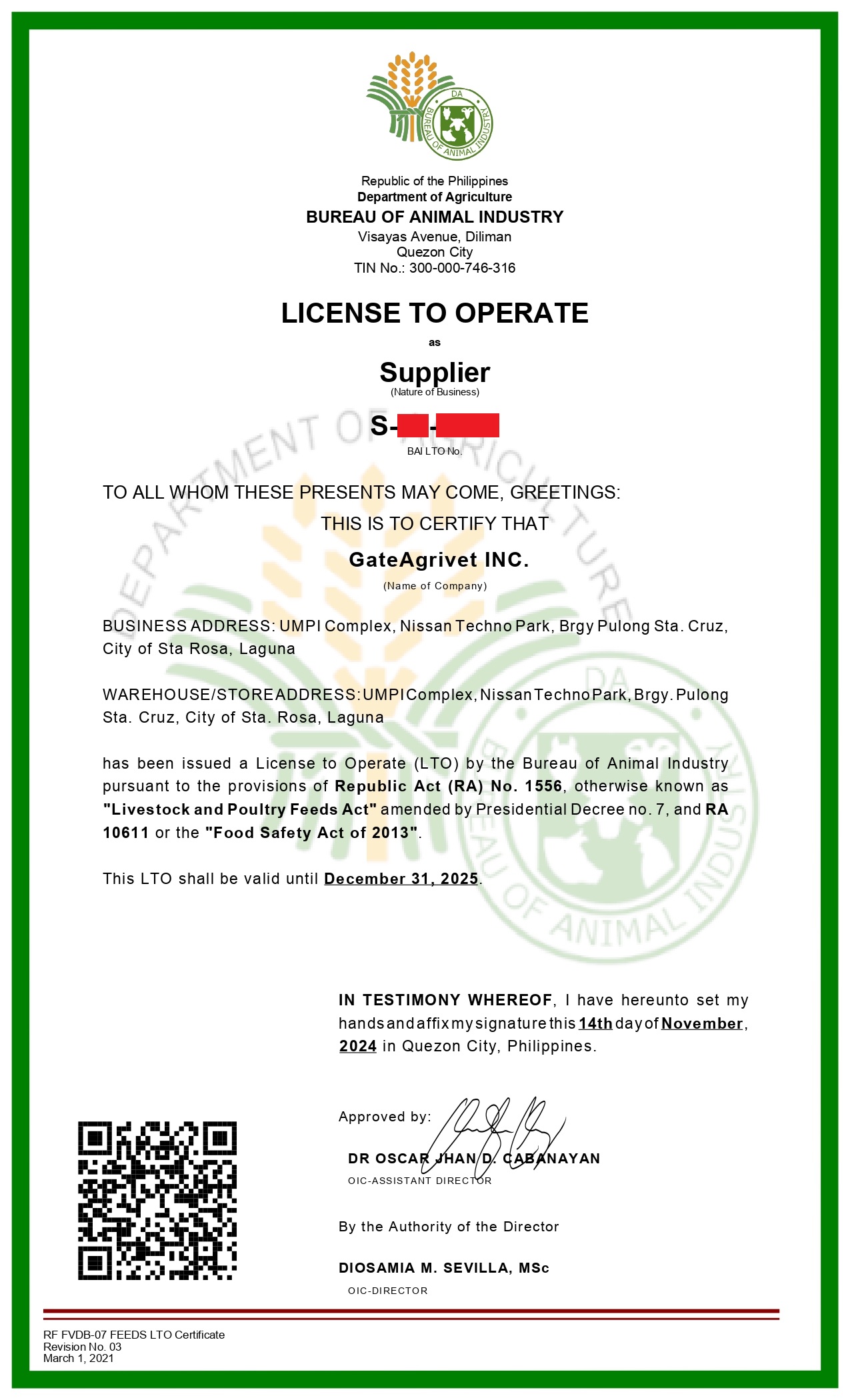 2025 LTO BAI SUPPLIER.GATEAGRIVET INC_page-0001
